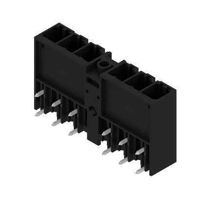 1048760000 - 6-Pole 7.62mm Male PCB Connector, 90° Angle, Black Finish  (Pack of 30)