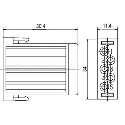 1758390000 - Heavy-Duty HDC Female Connector, 20A, 250V, Polycarbonate  (Pack of 10)