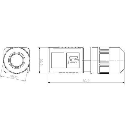 1962520000 - Durable IP67 Plug Housing, Rated -40°C to 70°C, IEC 61076-3-106  (Pack of 10)