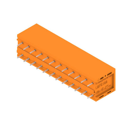 1330550000 - 5mm PCB Terminals with 12 Poles, 180° Angle, Orange Finish  (Pack of 25)