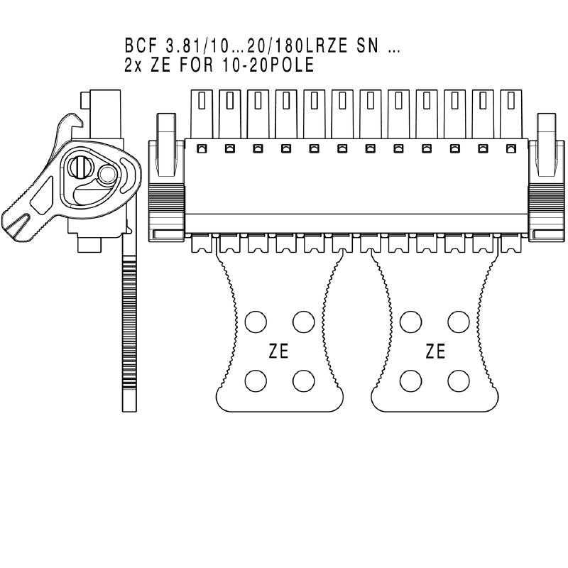2442940000 - 3.81mm 16-Pole Female PCB Connector, 180° Orientation  (Pack of 50)