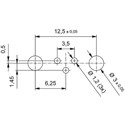 2423520000 - M8 PCB Connector with IP67 Protection, 10mm Height, 3 Poles  (Pack of 25)