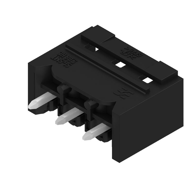 1838220000 - 5.08mm PCB Male Header with 3 Poles, Black  (Pack of 100)