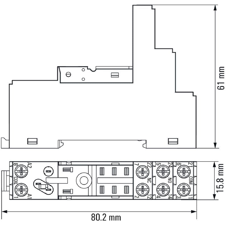 7760056351 - 8A D-SERIES Relay Socket with 2 CO Contacts  (Pack of 10)