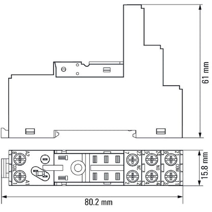7760056351 - 8A D-SERIES Relay Socket with 2 CO Contacts  (Pack of 10)