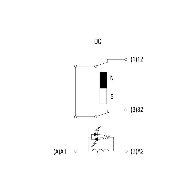 1219970000 - D-Series 110V DC Relay with NC Contact & Test Button  (Pack of 10)
