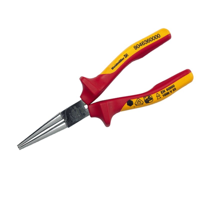 9046360000 - VDE Insulated Round-Nose Pliers with Long Jaws