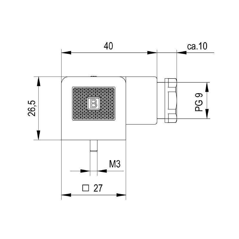 1873080000 - 18mm 4-Pole Valve Plug-In Connector, 250V