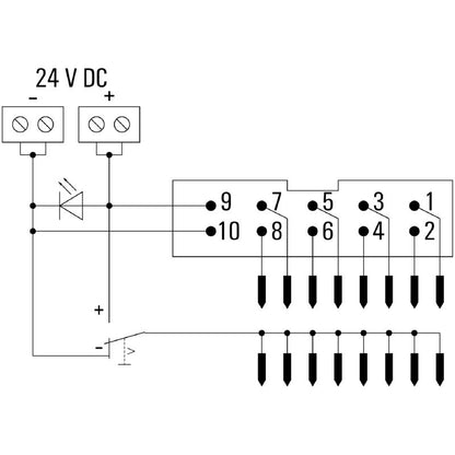 1463540000 - TIAL F10 10-Pole DIN Adapter with Long Locking Lever