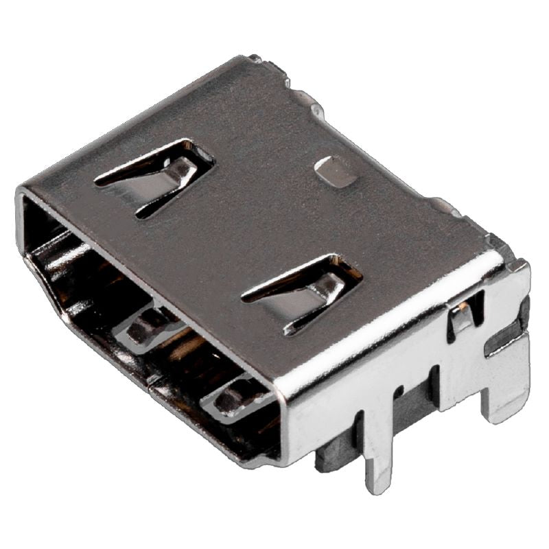 3107650000 - 90° Female HDMI Connector, 19 Poles, Gold Finish  (Pack of 3000)