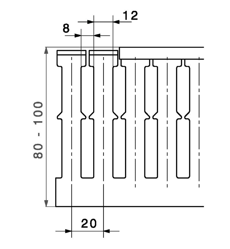 2588540000 - PVC Cable Duct 100mm x 25mm, 2000mm, Lead-Free with Lid  (Pack of 24)