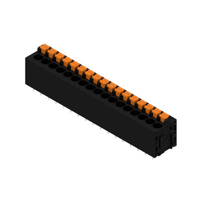 1426230000 - Black 17-Pole Terminal Block, 5.08mm Pitch, 180° Angle  (Pack of 15)