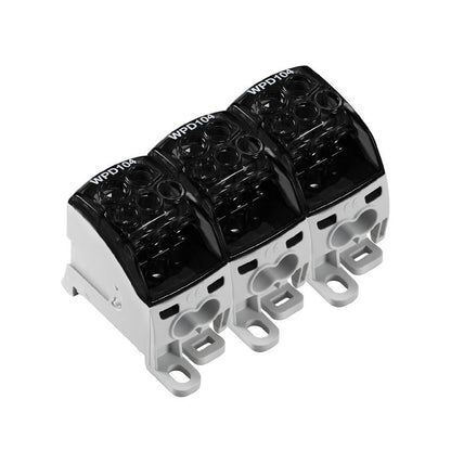 2725400000 - Black Distributor Terminal, 18 Connections, 25 mm² Capacity
