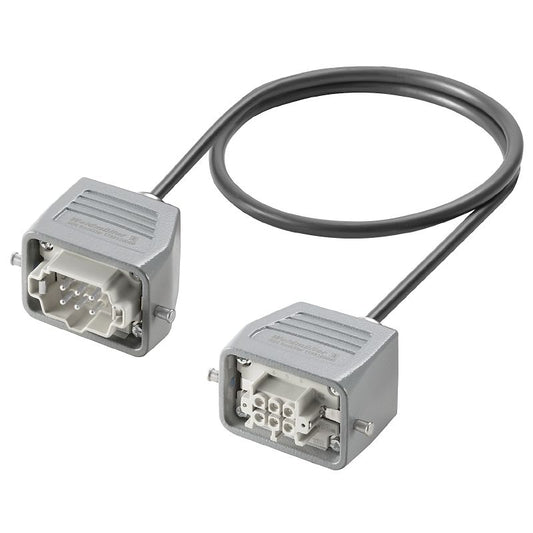 2710660500 - 5m Heavy-Duty 6-Pole Connector Assembly, Strain Relief, 500V