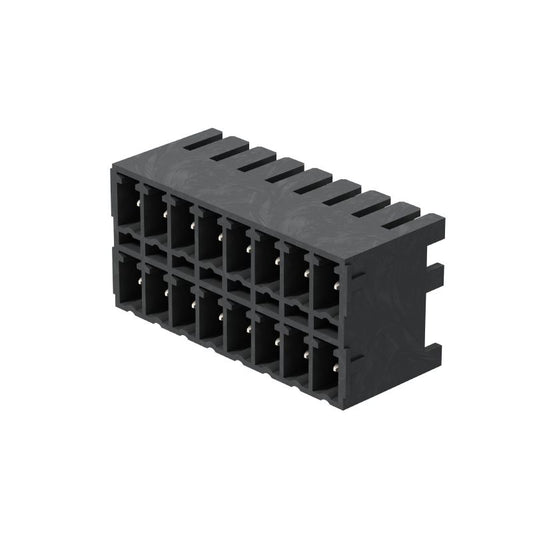 1040860000 - 3.81mm Black Male Header PCB Connector, 16 Poles, 90° Elbow  (Pack of 50)