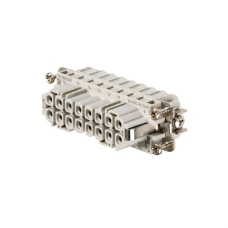 1873880000 - 16-Pole Crimp Connector, 250V - HDC HA 16 FC