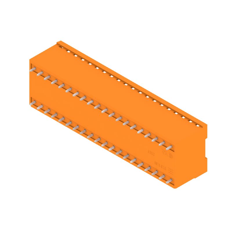 1614990000 - 5mm 40-Pole Male PCB Connector, 180° Angle, Tinned Orange  (Pack of 10)
