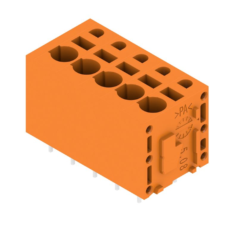 1331470000 - 5.08mm Orange PCB Terminal, 5 Poles, 180° Angle  (Pack of 55)