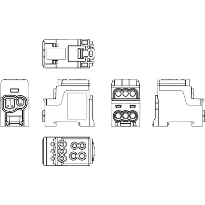 2814510000 - Black 200A Terminal, 63mm Deep, RoHS Compliant  (Pack of 3)