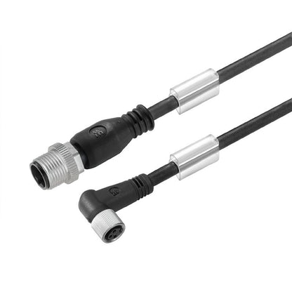 1938180150 - M12/M8 1.5m PVC Connecting Line, 3 Poles, Right-Angled