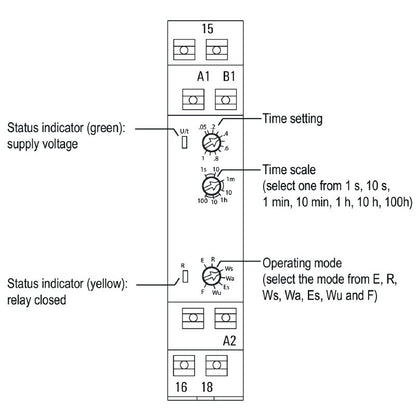 2898320000 - TFI-SERIES 12-240V Multi-Function Timing Relay with 1 CO Contact