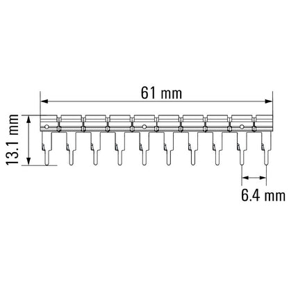 2556480000 - Cuttable RoHS Cross-Connector, 10 Terminals, 300V, 17.5A  (Pack of 10)