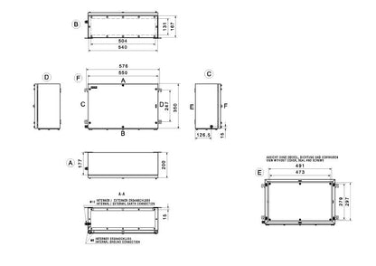 2698050000 - 350mm Stainless Steel Terminal Box with Multi-Hinge Design