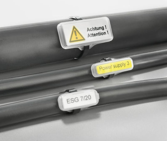 1753490000 - 20mm Transparent Cable Markers for Wires and Cables  (Pack of 50)