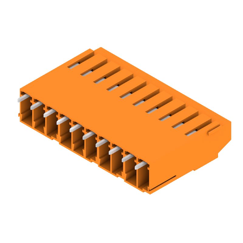 1975330000 - 5mm PCB Terminal, 10 Poles, 90° Angle, Tinned Pins  (Pack of 50)