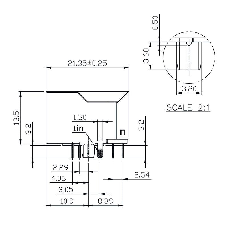 2485370000 - 90° RJ45 Transformer Jack for PCB Connections, 8 Poles  (Pack of 200)