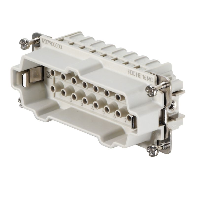 1207900000 - 16-Pole Crimp Connector, 500V, Copper Alloy, RoHS Compliant