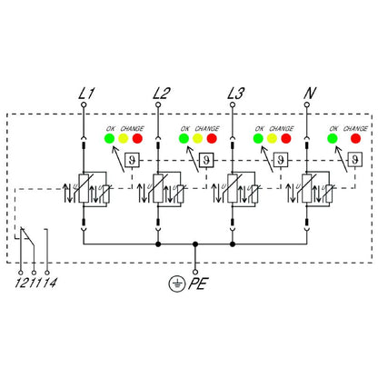 2736490000 - 240V Surge Protector with Remote Contact, 50 kA Capacity