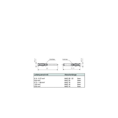 1651550000 - 1.6mm Copper Alloy Heavy Duty Connector, 1.5mm² Maximum Capacity  (Pack of 100)