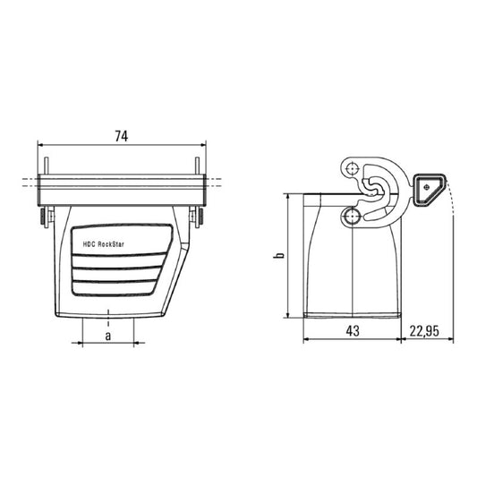 1021330000 - Durable IP65 Diecast Aluminum Coupling Housing, 1*M25 Entry