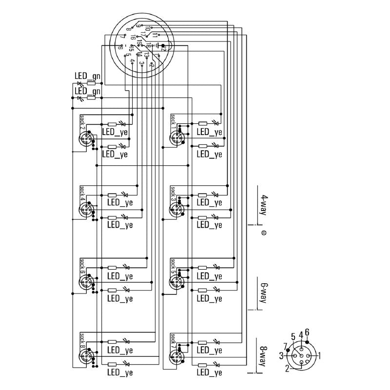 9456010001 - IP68 M23 Connector with 19 Poles, 10-30V Range