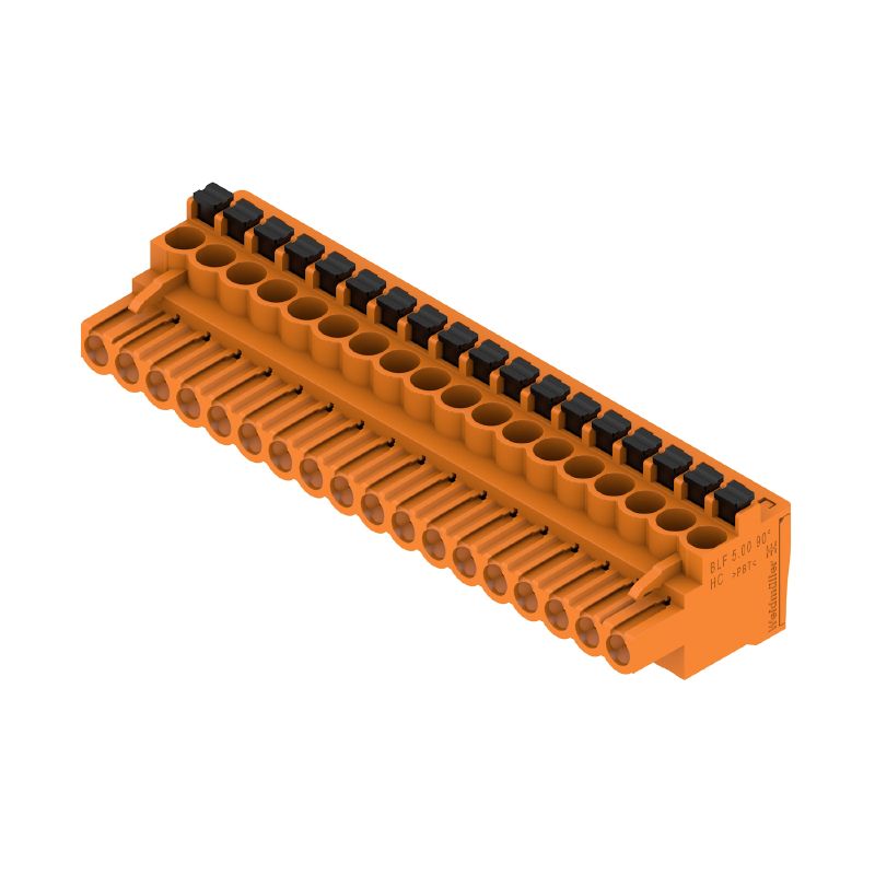 1980330000 - 18-Pole 5mm PCB Connector with 90° Angle & PUSH IN Design  (Pack of 18)