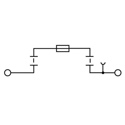 1763940000 - Dark Beige Fuse Terminal with 2 Connections for TS 35 Rails  (Pack of 25)