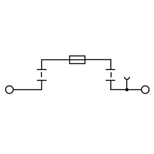 1763940000 - Dark Beige Fuse Terminal with 2 Connections for TS 35 Rails  (Pack of 25)
