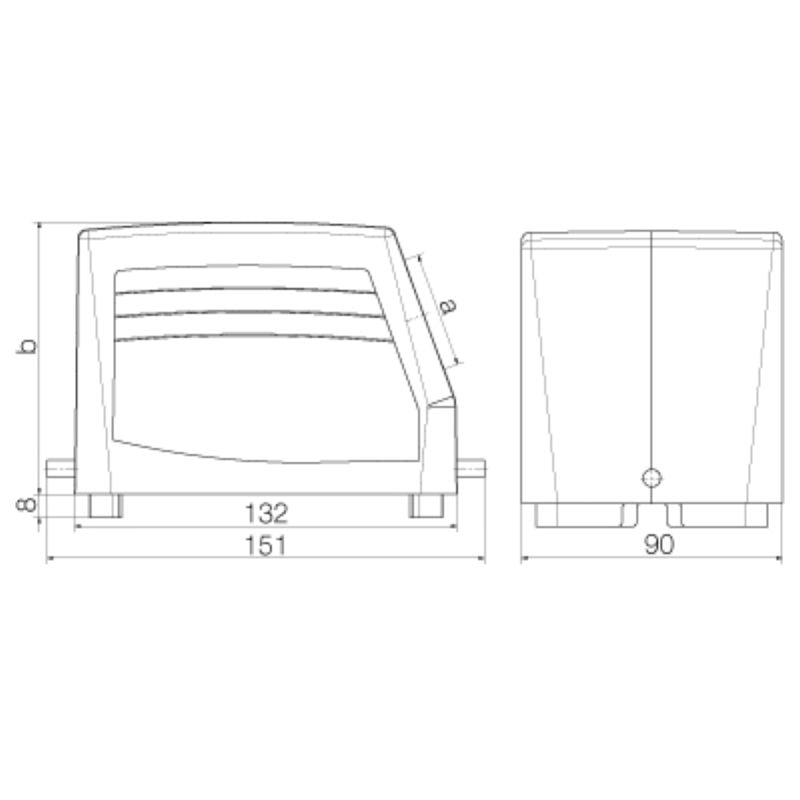 1788320000 - IP65 Rated HDC Enclosure with M32 Cable Entry, Size 12