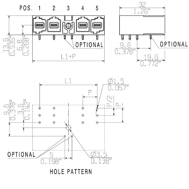 2000440000 - 10.16mm 4-Pole Male Connector with 3.5mm Solder Pins  (Pack of 36)