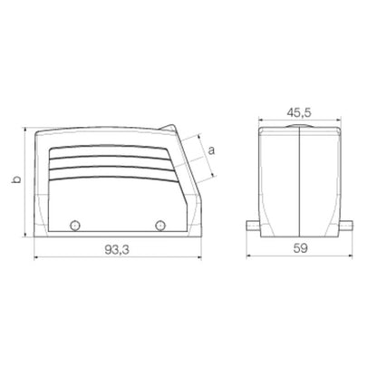 1809620000 - IP65 Diecast Aluminum Electrical Connection Box, 93.3mm Depth