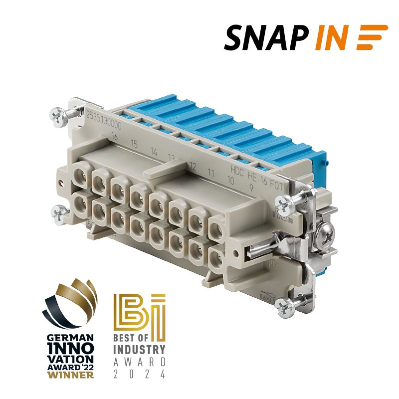 2535130000 - 16-Pole Snap-In Connector, 500V, Female Insert