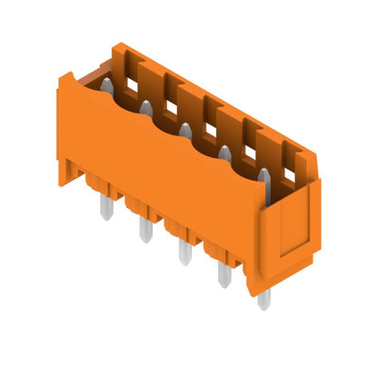 2496220000 - 5-Pole Orange PCB Header Connector, 5.08mm Pitch, THT Solder  (Pack of 50)