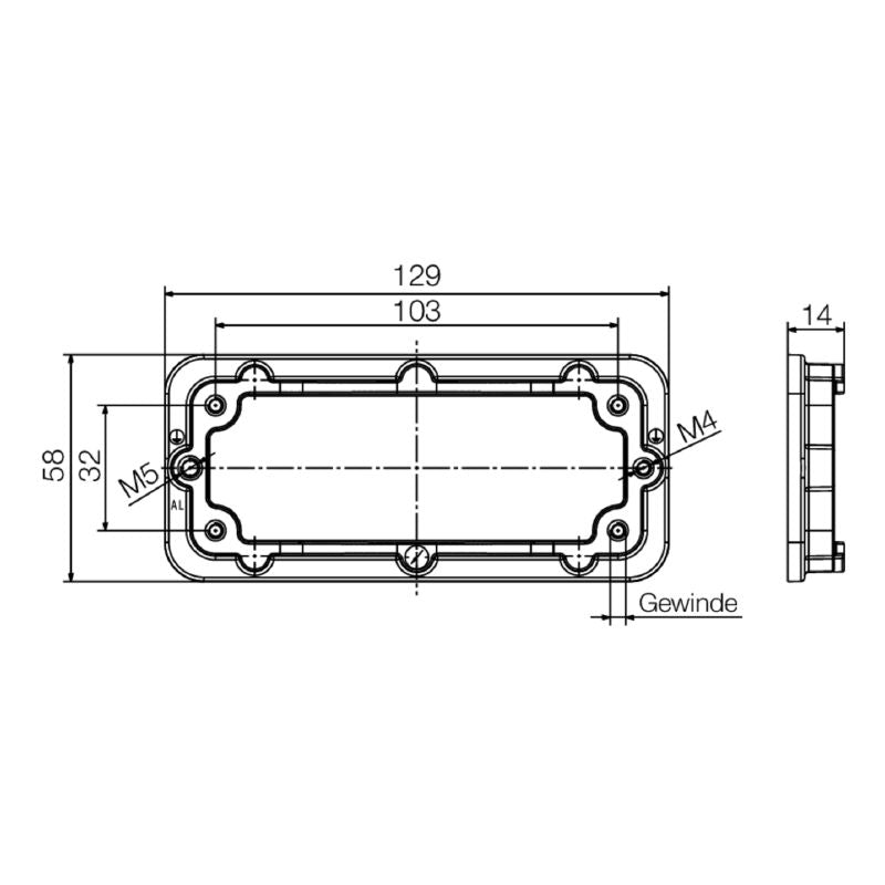 1081570000 - IP65 Bulkhead Frame M4 with Clamping Connection