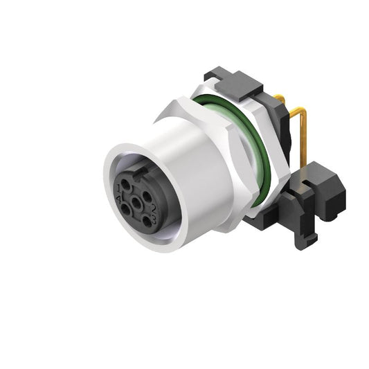 2423450000 - M12 4-Pole Plug, Rear Panel Mount, IP67 Rated  (Pack of 10)