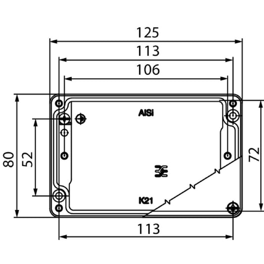 1966330000 - IP67 Rated Junction Box, 2 Ports for Straight Deployment