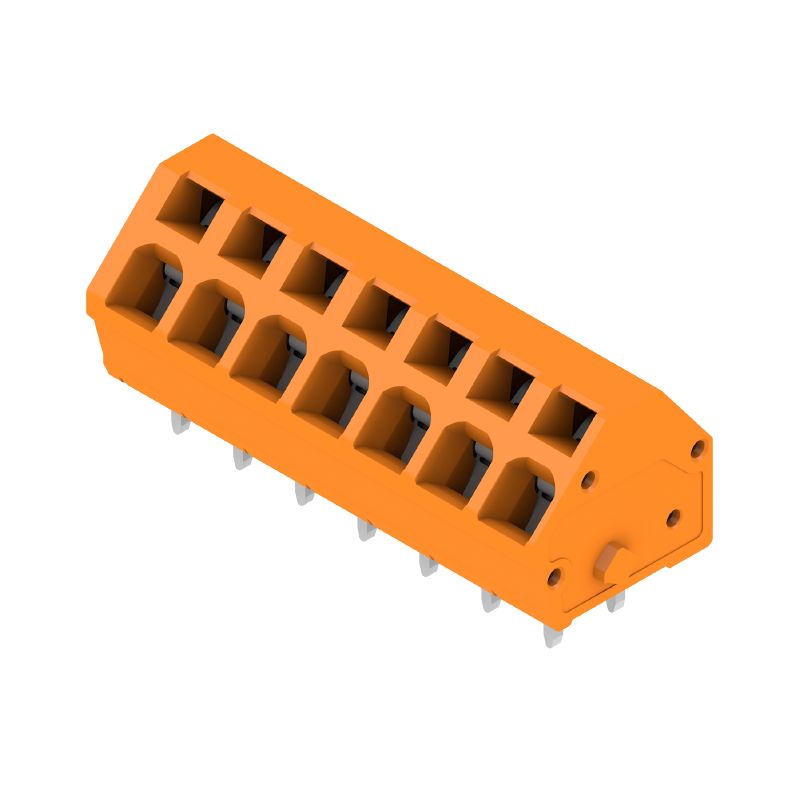 1914030000 - 5mm Pitch Orange PCB Terminal with 7 Poles and 135° Angle  (Pack of 100)