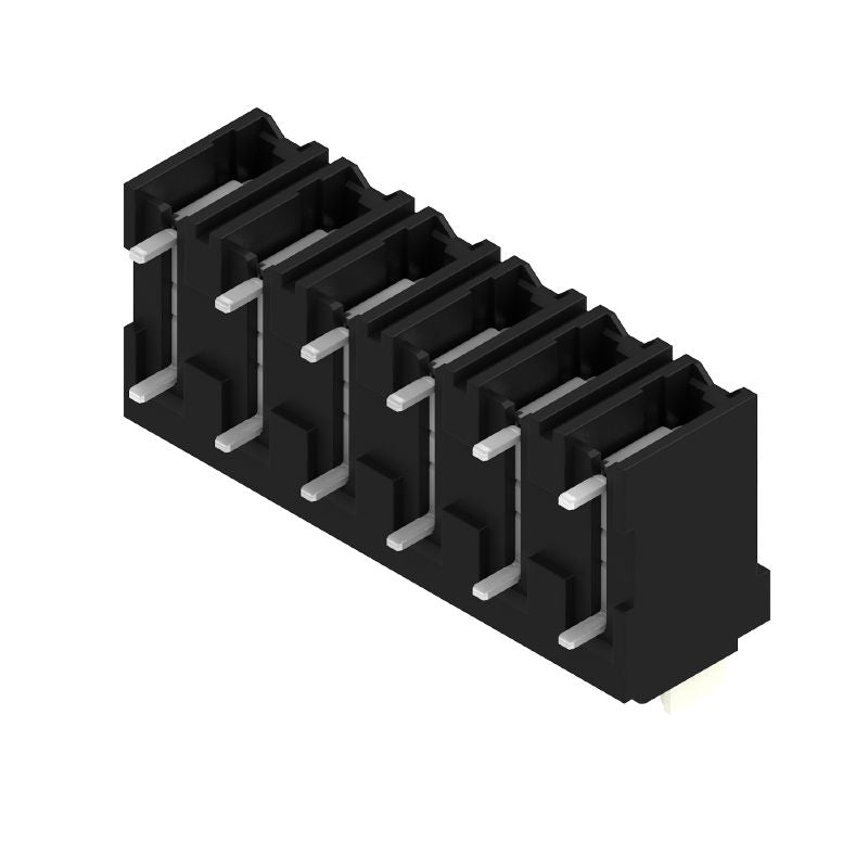 1869640000 - 5mm Black PCB Terminal, 6 Pole, 90° Push-in Configuration  (Pack of 18)