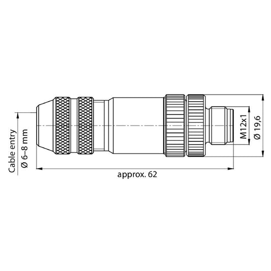 1920700001 - Durable M12 Field Attachable Connector with Gold-Plated Contacts