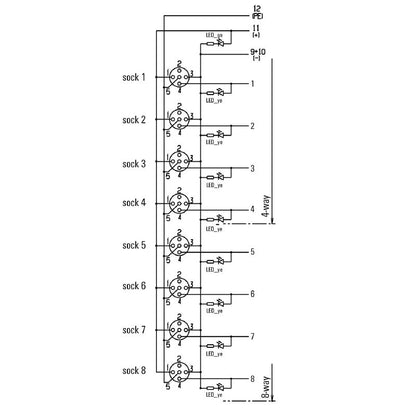 1847920000 - M23 12-Pole Connector, 34.3mm, PNP, RoHS & UL Certified